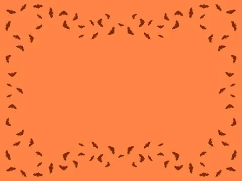 Bat frame. Black silhouettes of bats forming a frame with space for text. H.. Stock Illustration