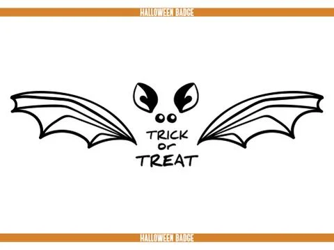 Bat Halloween Badge Stock Illustration