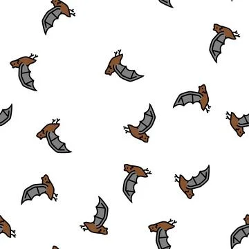 Bat halloween vector seamless pattern Illustrazione stock