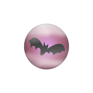 Bat halloween vector template isolated. Happy Halloween. Stock Illustration