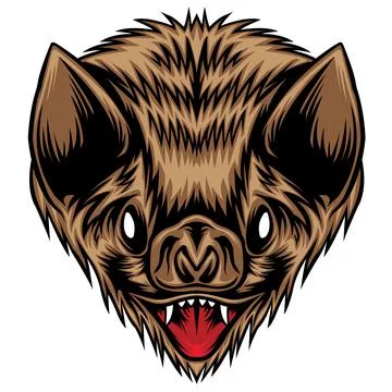 Bat head Stock Illustration