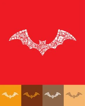 Bat icon Stock Illustration
