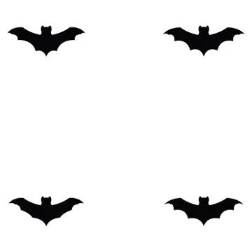 Bat icon set Stock Illustration