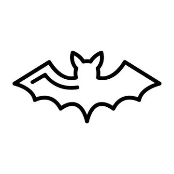 Bat icon vector. Isolated contour symbol illustration Illustrazione stock