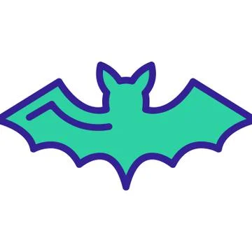 Bat icon vector. Isolated contour symbol illustration Illustrazione stock