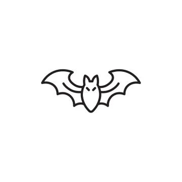 Bat icon vector on white background Stock Illustration