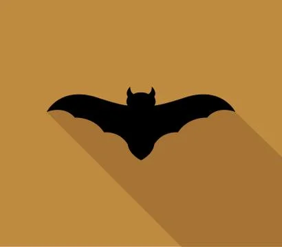 Bat icon on white background Stock Illustration