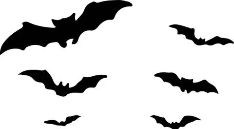 Bat icon on white background Stock Illustration