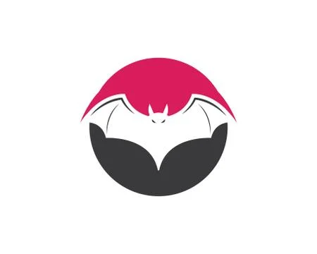 Bat ilustration vector icon logo Stock Illustration