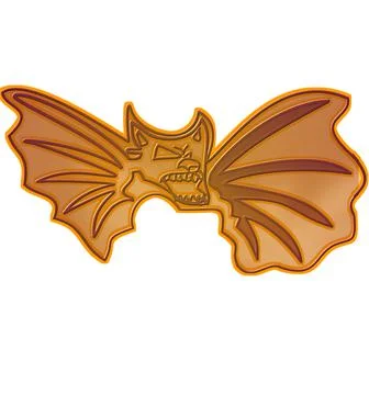 Bat line drawing Stock Illustration