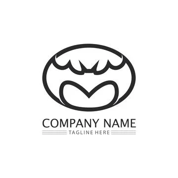 Bat logo animal and vector, wings, black, halloween, vampire, gothic, illus.. Stock Illustration