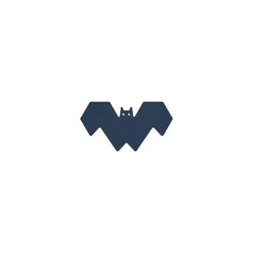 Bat logo design vector unique Stock Illustration