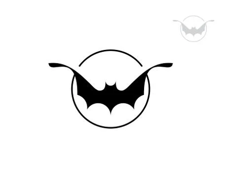 Bat logo on white background in vector illustration Stock Illustration