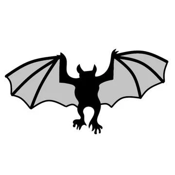 Bat mammal vector file halloween animal horror night - 1 Stock Illustration