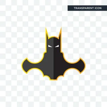 Bat man vector icon isolated on transparent background, bat man logo design Stock Illustration
