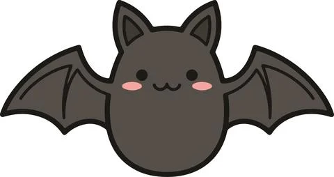 Bat, minimal simple vector illustration Stock Illustration