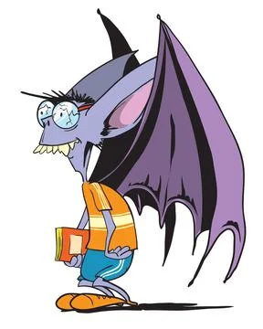 Bat nerd Stock Illustration