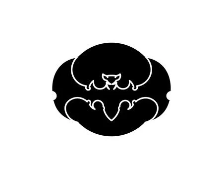 Bat open wings flying concept elements icon Illustrazione stock