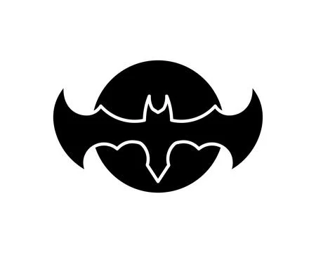 Bat open wings flying concept elements icon 스톡 일러스트