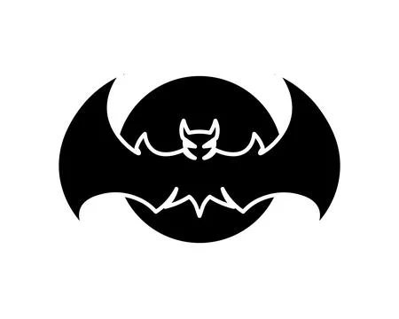 Bat open wings flying concept elements icon Illustrazione stock