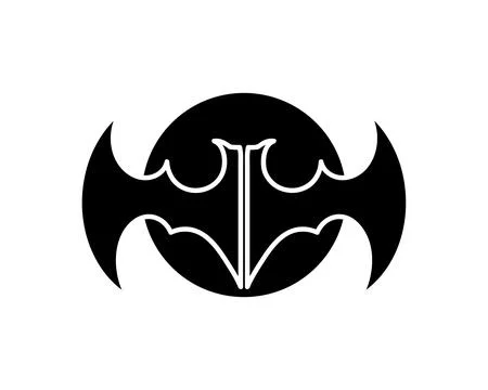 Bat open wings flying concept elements icon Stock Illustration