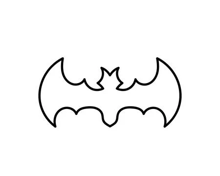 Bat open wings flying concept elements icon Illustrazione stock