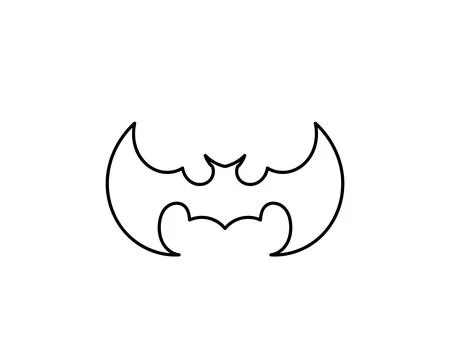 Bat open wings flying concept elements icon Stock Illustration