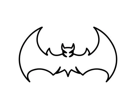 Bat open wings flying concept elements icon 库存插图