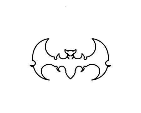 Bat open wings flying concept elements icon イラスト素材