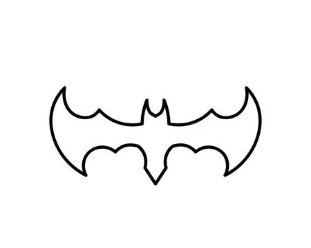 Bat open wings flying concept elements icon 库存插图