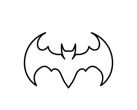 Bat open wings flying concept elements icon 库存插图