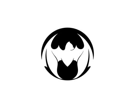 Bat open wings flying concept elements icon Illustrazione stock