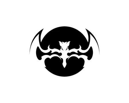Bat open wings flying concept elements icon イラスト素材