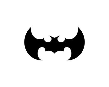 Bat open wings flying concept elements icon 库存插图