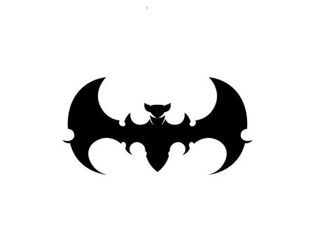 Bat open wings flying concept elements icon イラスト素材