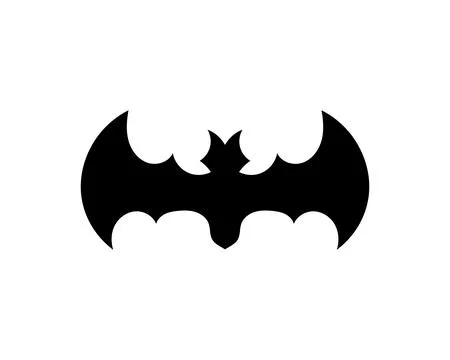 Bat open wings flying concept elements icon 库存插图