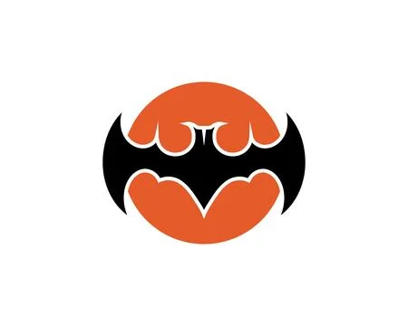 Bat open wings flying concept elements icon Illustrazione stock