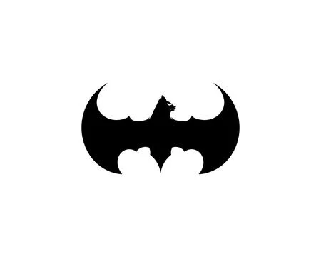 Bat open wings flying concept elements icon Stock Illustration