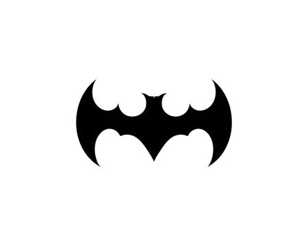 Bat open wings flying concept elements icon Stock Illustration