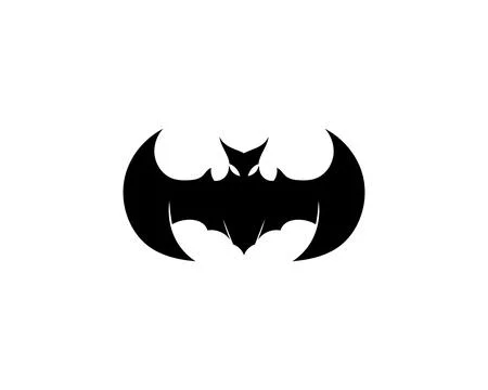 Bat open wings flying concept elements icon 库存插图