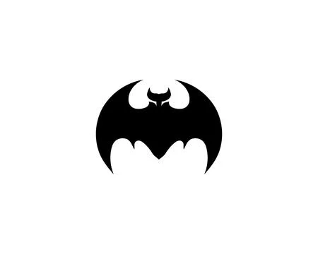 Bat open wings flying concept elements icon 库存插图