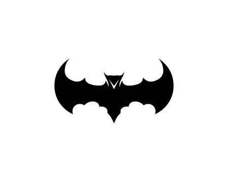 Bat open wings flying concept elements icon 库存插图