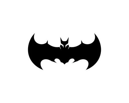 Bat open wings flying concept elements icon Stock Illustration