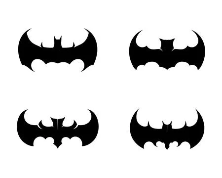 Bat open wings flying concept elements icon 스톡 일러스트