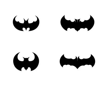 Bat open wings flying concept elements icon 스톡 일러스트