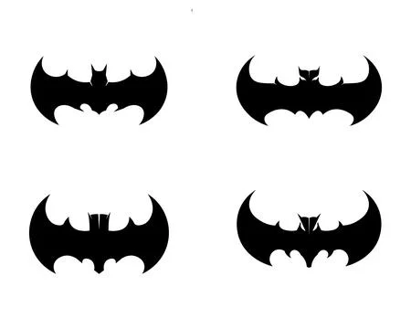 Bat open wings flying concept elements icon 库存插图