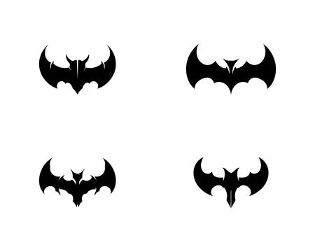 Bat open wings flying concept elements icon Illustrazione stock