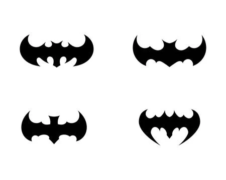 Bat open wings flying concept elements icon Stock Illustration