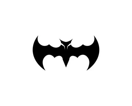 Bat open wings flying concept elements icon 库存插图