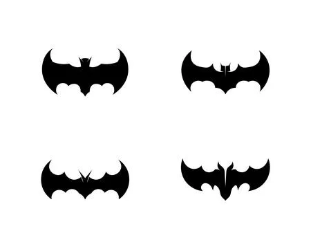 Bat open wings flying concept elements icon イラスト素材